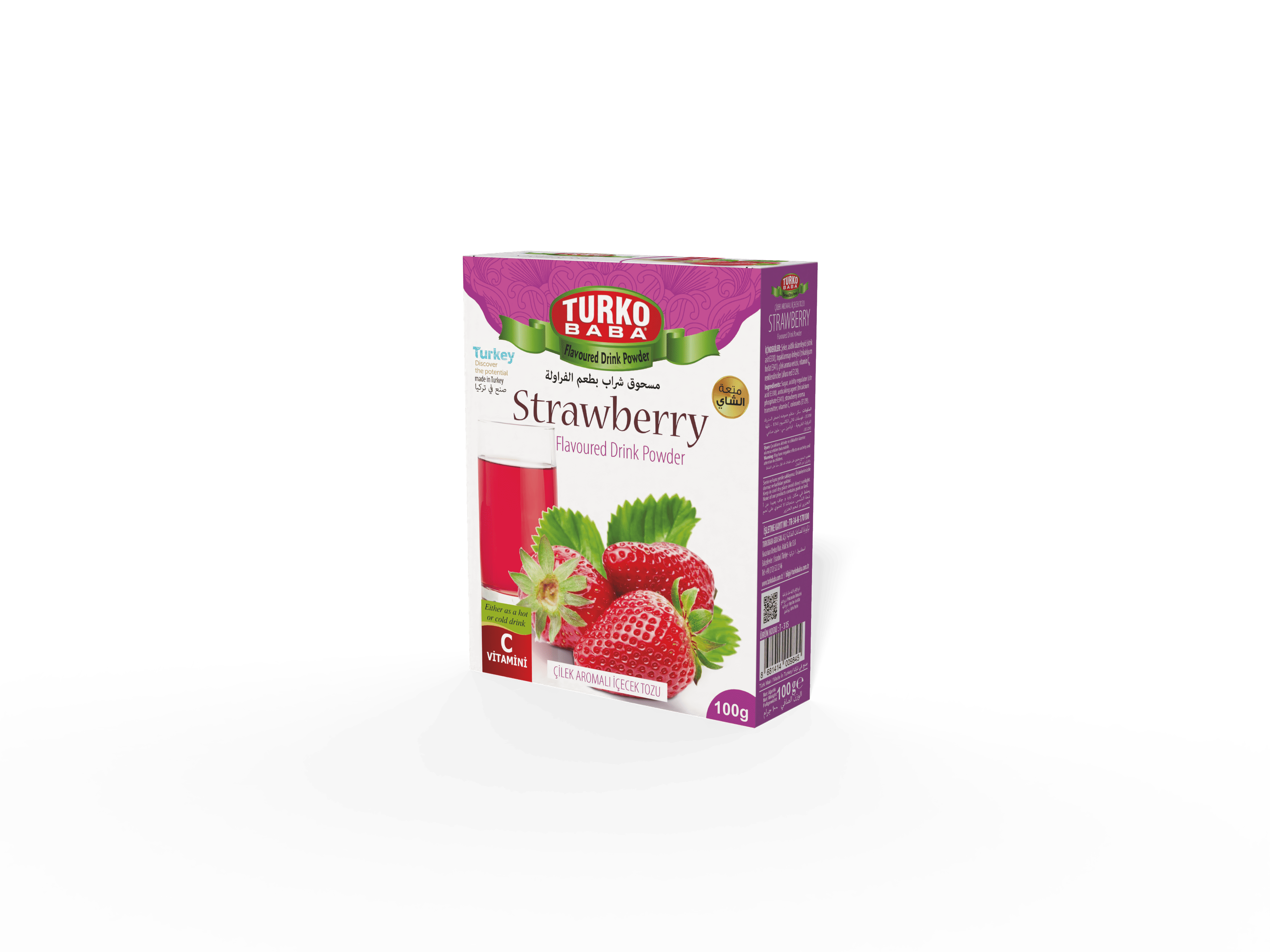 4'Lü Çilek Aromalı Toz İçecek ( 300 Gr )