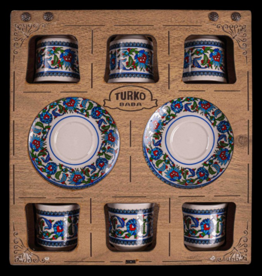 6-Piece Coffee Set with Ceramic Cups